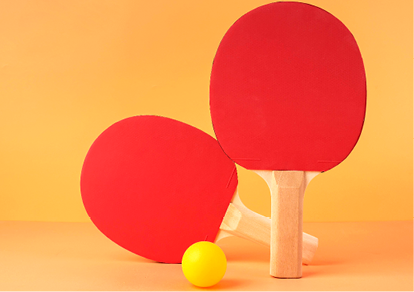 Foto mit zwei Tischtennis-Schlägern